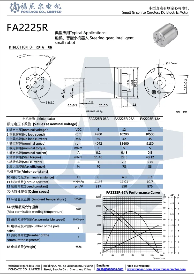 2225r 25 mm micro coreless brush dc electric motor.webp